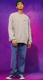 ティーダブリューエヌ(TWN)  MAPFIND SWEAT SHIRT GREY STMT3303