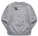 ティーダブリューエヌ(TWN)  MAPFIND SWEAT SHIRT GREY STMT3303