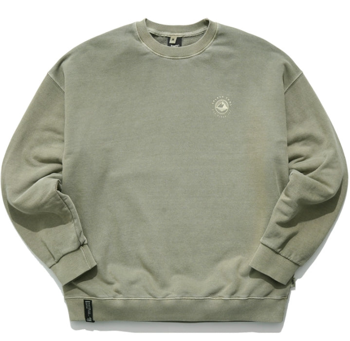ティーダブリューエヌ(TWN)  ICEBERG PIGMENT SWEAT SHIRT KHAKI  STMT3295