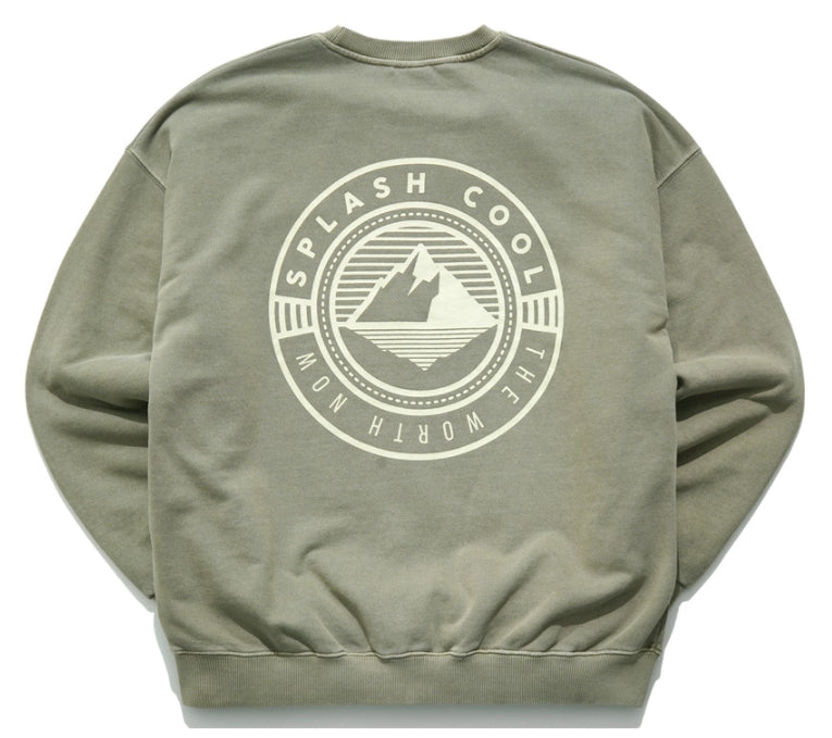ティーダブリューエヌ(TWN)  ICEBERG PIGMENT SWEAT SHIRT KHAKI  STMT3295