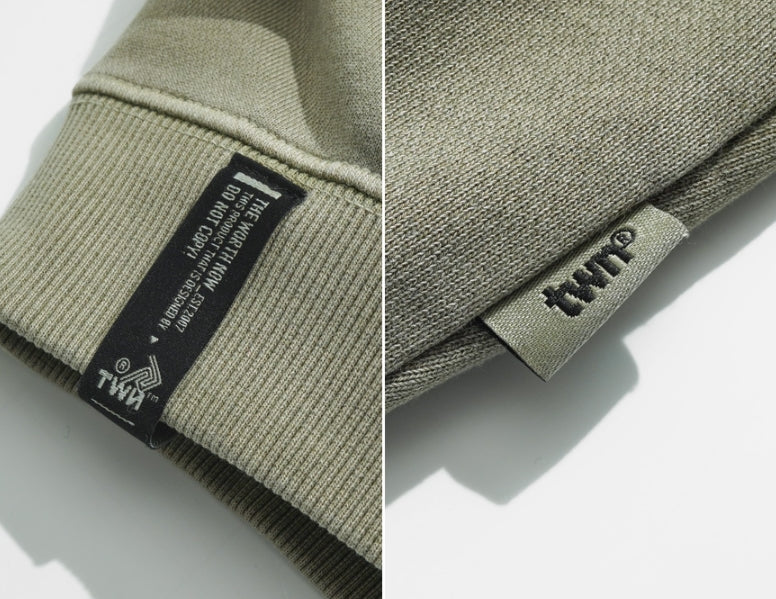 ティーダブリューエヌ(TWN)  ICEBERG PIGMENT SWEAT SHIRT KHAKI  STMT3295