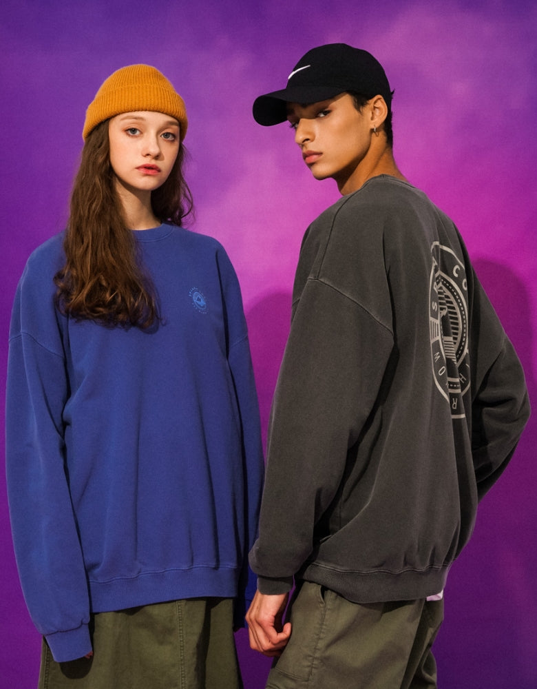 ティーダブリューエヌ(TWN)  ICEBERG PIGMENT SWEAT SHIRT CLASSIC BLUE STMT3295
