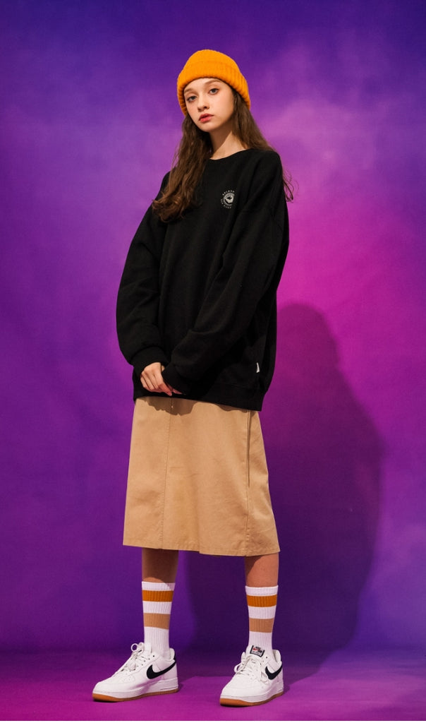 ティーダブリューエヌ(TWN)  ICEBERG PIGMENT SWEAT SHIRT BLACK STMT3295