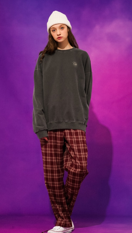 ティーダブリューエヌ(TWN)  ICEBERG PIGMENT SWEAT SHIRT DEEP GREY STMT3295