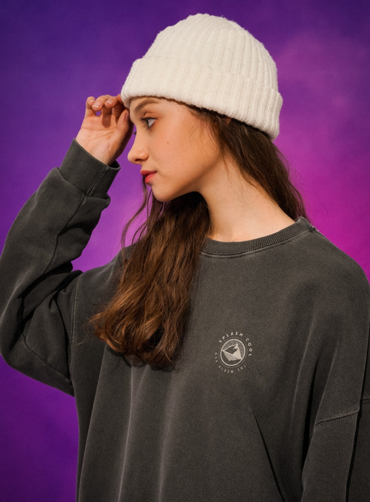 ティーダブリューエヌ(TWN)  ICEBERG PIGMENT SWEAT SHIRT DEEP GREY STMT3295