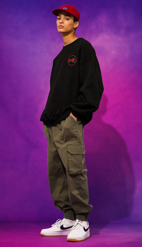 ティーダブリューエヌ(TWN)  BUILDERONE SWEAT SHIRT BLACK STMT3294