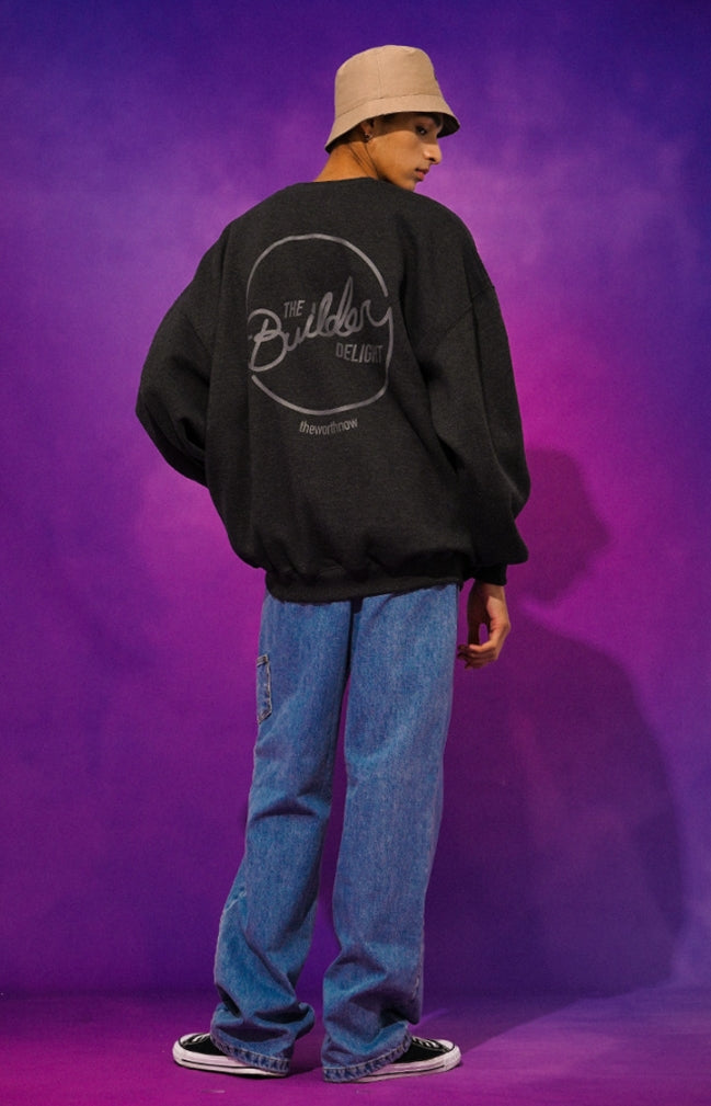 ティーダブリューエヌ(TWN)  BUILDERONE SWEAT SHIRT DEEP CHARCOAL STMT3294