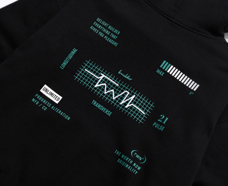 ティーダブリューエヌ(TWN)  RPM HOODIE BLACK SHHD3302