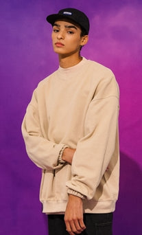 ティーダブリューエヌ(TWN)  MITTY SWEAT SHIRT BEIGE LMMT3298