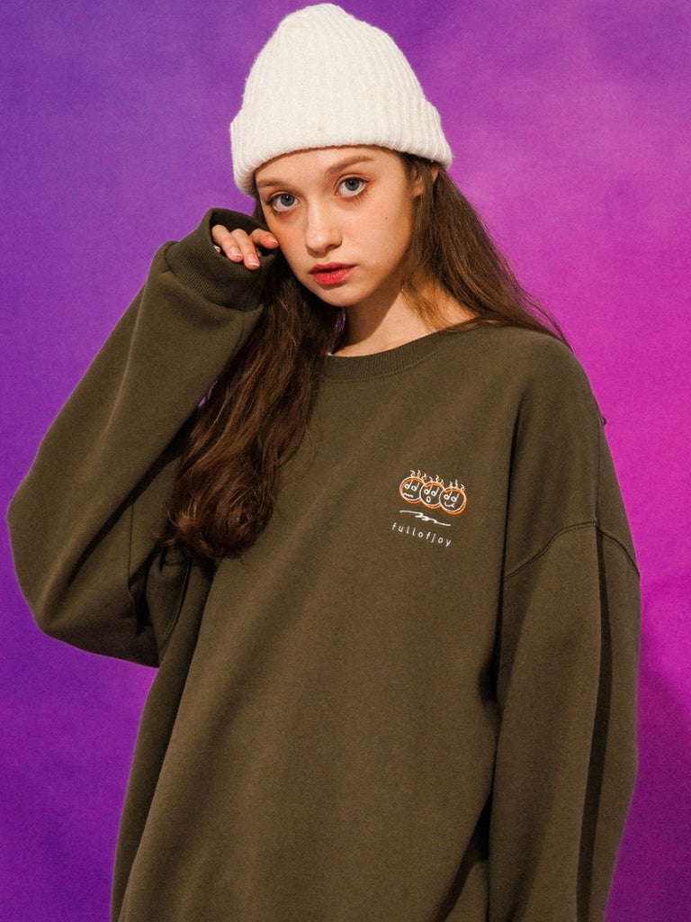 ティーダブリューエヌ(TWN)  TERRI SWEAT SHIRT KHAKI JEMT3297