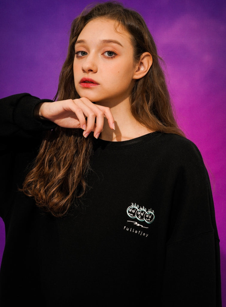 ティーダブリューエヌ(TWN)  TERRI SWEAT SHIRT BLACK JEMT3297