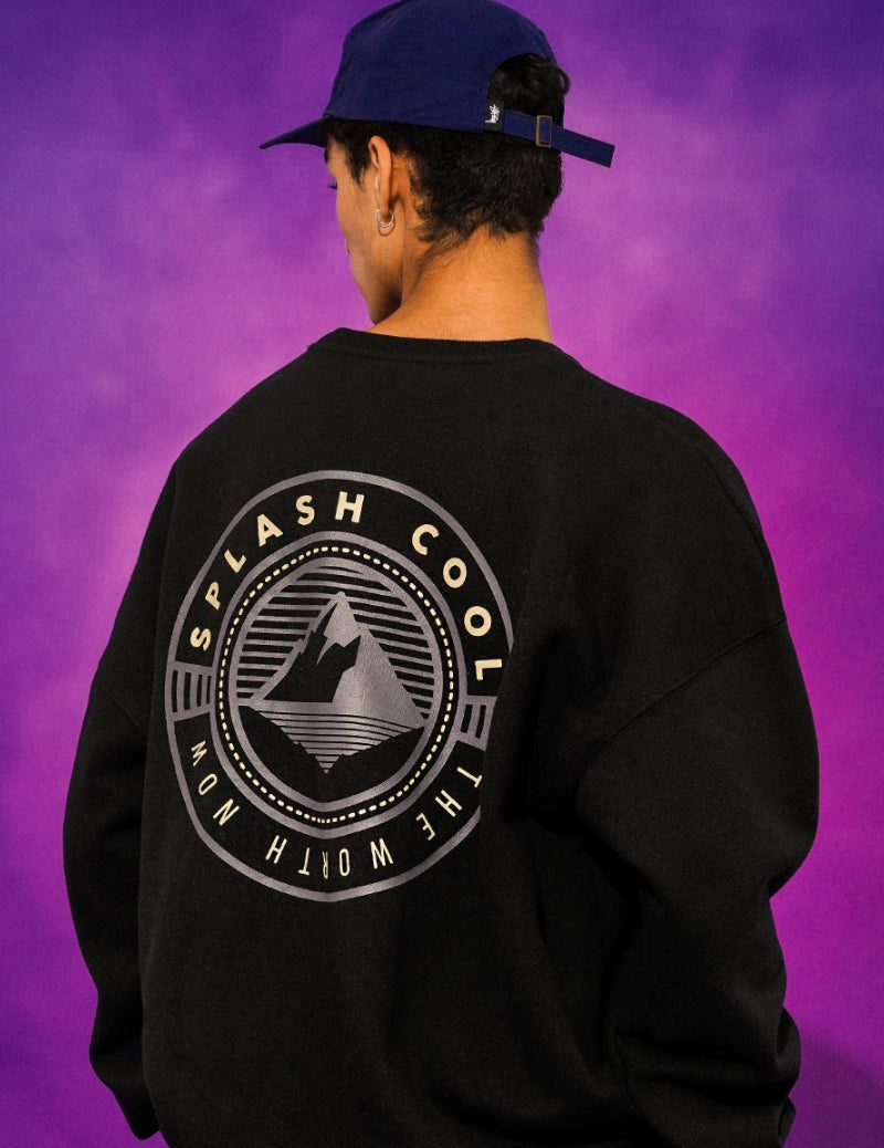 ティーダブリューエヌ(TWN)  ICEBERG SWEAT SHIRT BLACK STMT3296