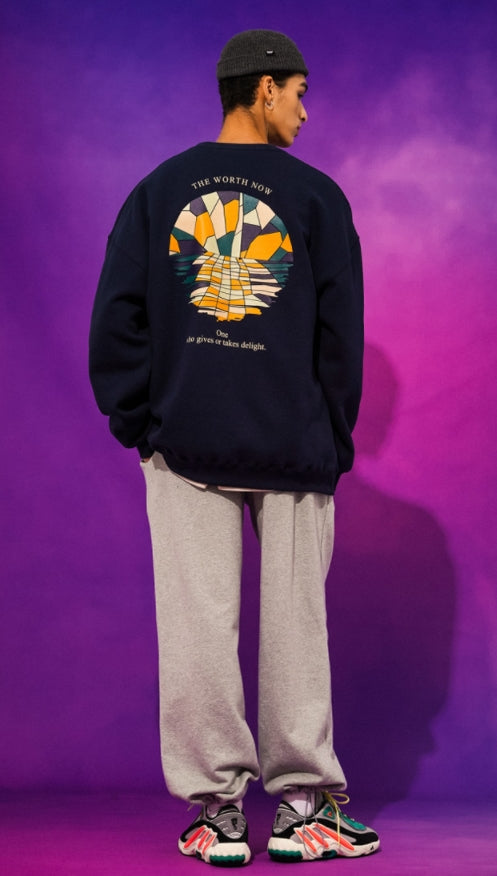 ティーダブリューエヌ(TWN)  DUSK SWEAT SHIRT NAVY LMMT3299
