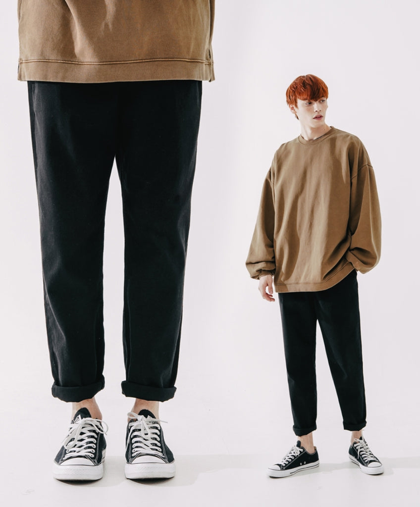 ダブルユーブイプロジェクト(WV PROJECT)  Plain Cotton Banding Pants Black CJLP7432