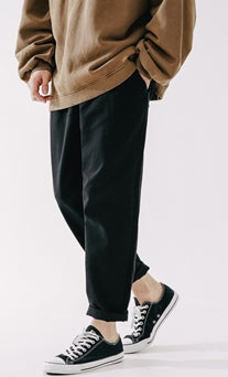 ダブルユーブイプロジェクト(WV PROJECT)  Plain Cotton Banding Pants Black CJLP7432
