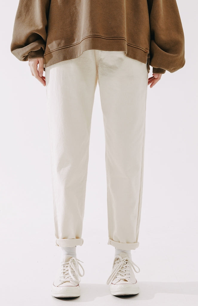 ダブルユーブイプロジェクト(WV PROJECT)  Plain Cotton Banding Pants Cream CJLP7432