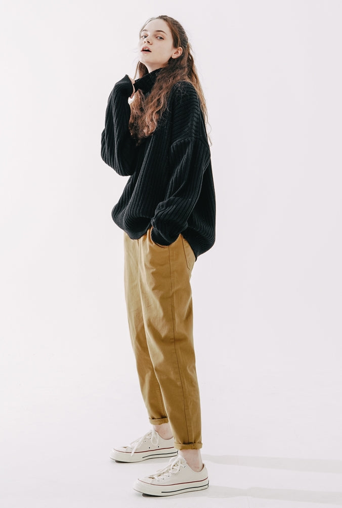 ダブルユーブイプロジェクト(WV PROJECT)  Plain Cotton Banding Pants Beige CJLP7432