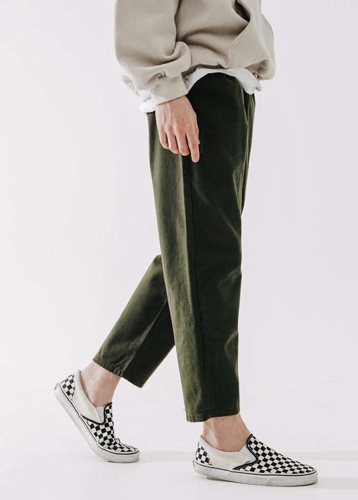 ダブルユーブイプロジェクト(WV PROJECT)  Plain Cotton Banding Pants Khaki CJLP7432