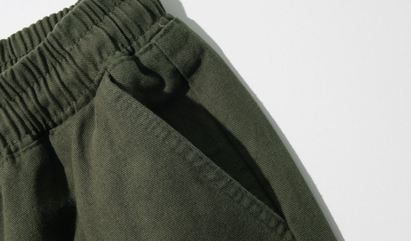 ダブルユーブイプロジェクト(WV PROJECT)  Plain Cotton Banding Pants Khaki CJLP7432