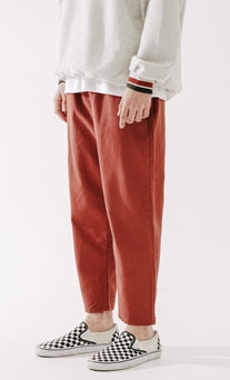 ダブルユーブイプロジェクト(WV PROJECT)  Plain Cotton Banding Pants Carat Brown CJLP7432