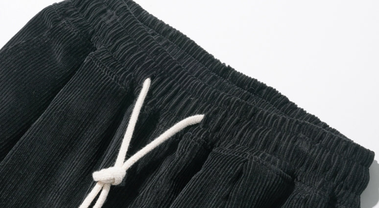 ダブルユーブイプロジェクト(WV PROJECT) Churos Corduroy Banding Pants Black CJLP7423