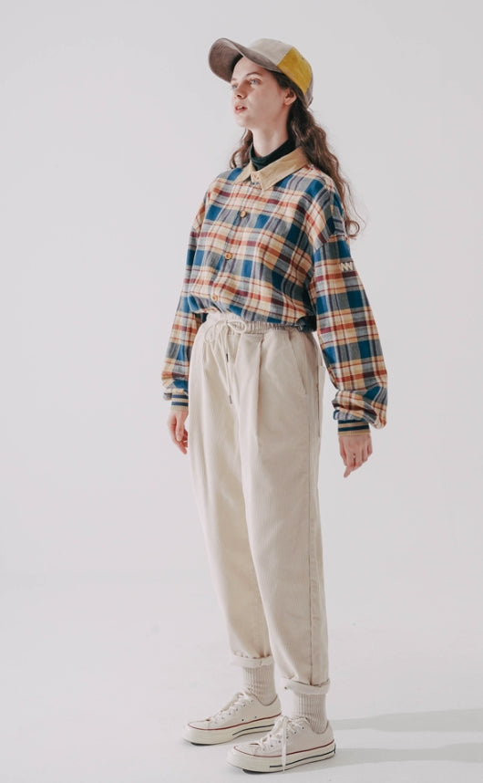 ダブルユーブイプロジェクト(WV PROJECT) Churos Corduroy Banding Pants Cream CJLP7423