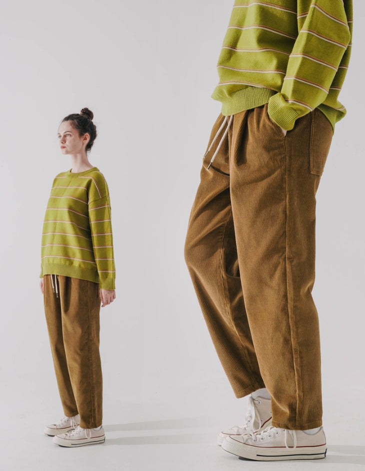ダブルユーブイプロジェクト(WV PROJECT) Churos Corduroy Banding Pants Deep Beige CJLP7423
