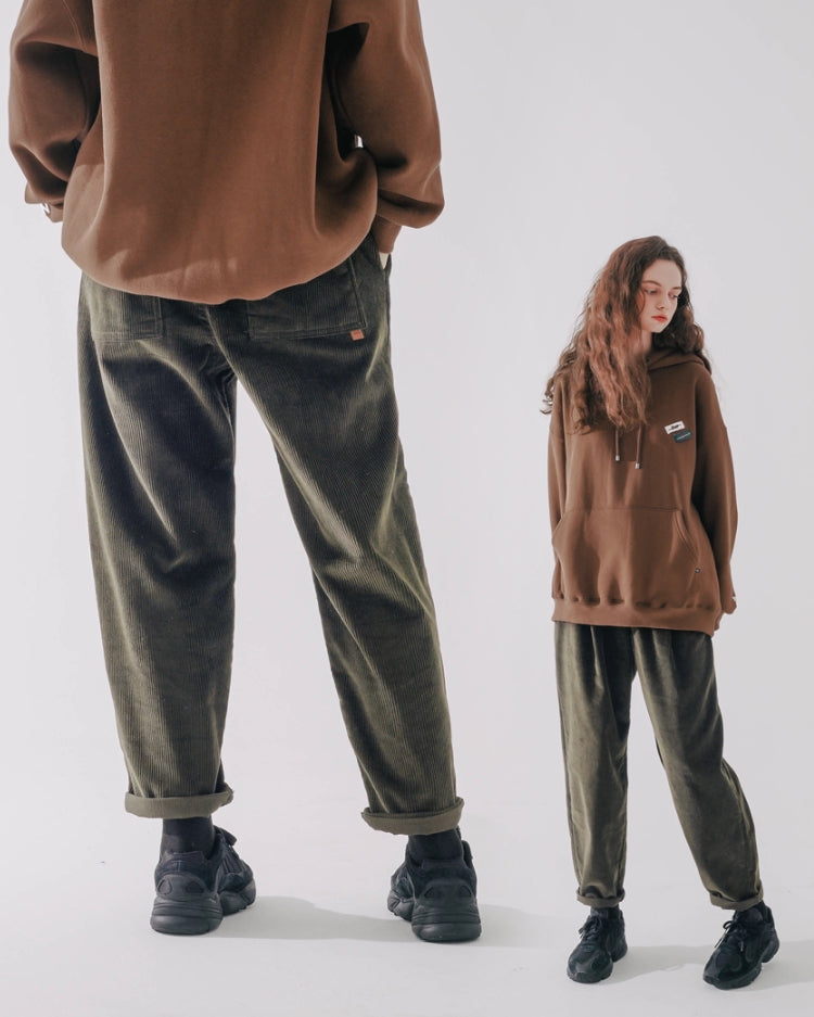 ダブルユーブイプロジェクト(WV PROJECT) Churos Corduroy Banding Pants Khaki Brown CJLP7423