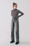ダブルユーブイプロジェクト(WV PROJECT) Inky Sprinkle Wide Denim Pants Gray CJLP7415