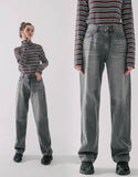 ダブルユーブイプロジェクト(WV PROJECT) Inky Sprinkle Wide Denim Pants Gray CJLP7415