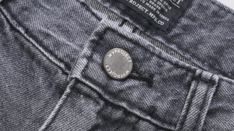 ダブルユーブイプロジェクト(WV PROJECT) Inky Sprinkle Wide Denim Pants Gray CJLP7415