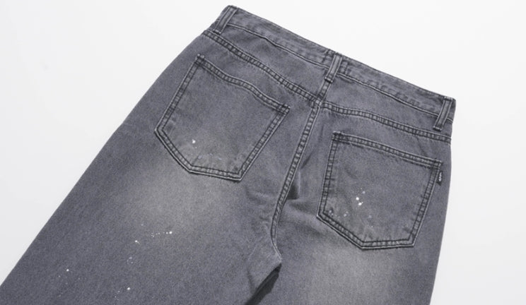 ダブルユーブイプロジェクト(WV PROJECT) Inky Sprinkle Wide Denim Pants Gray CJLP7415