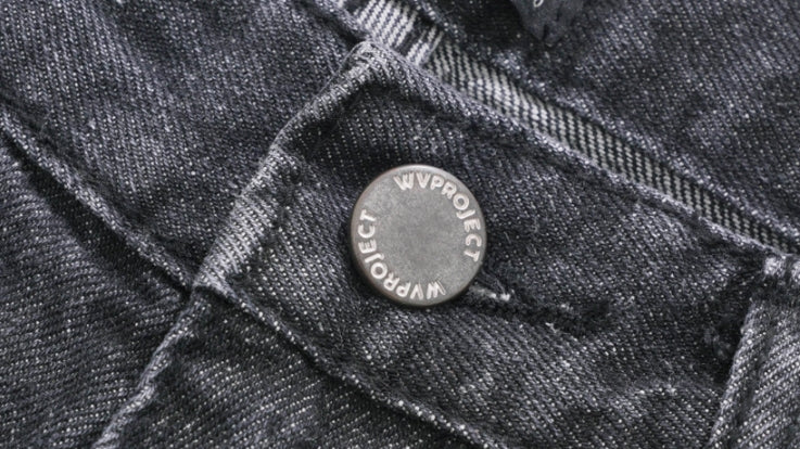 ダブルユーブイプロジェクト(WV PROJECT) Inky Sprinkle Wide Denim Pants Black CJLP7415