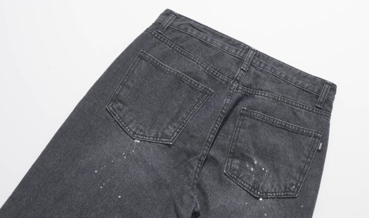 ダブルユーブイプロジェクト(WV PROJECT) Inky Sprinkle Wide Denim Pants Black CJLP7415