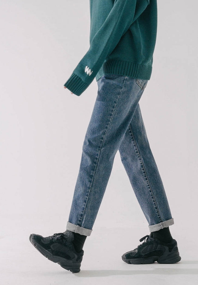 ダブルユーブイプロジェクト(WV PROJECT) Mixed Denim Pants Blue CJLP7426