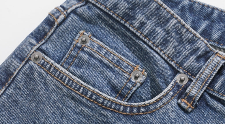 ダブルユーブイプロジェクト(WV PROJECT) Mixed Denim Pants Blue CJLP7426