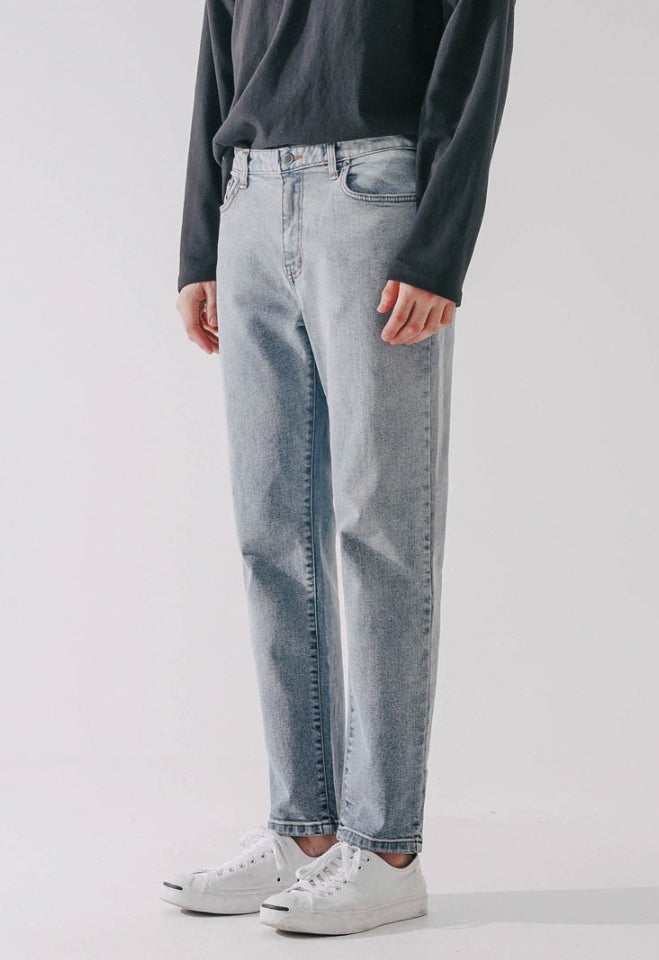 ダブルユーブイプロジェクト(WV PROJECT) Mixed Denim Pants GreyBlue CJLP7426