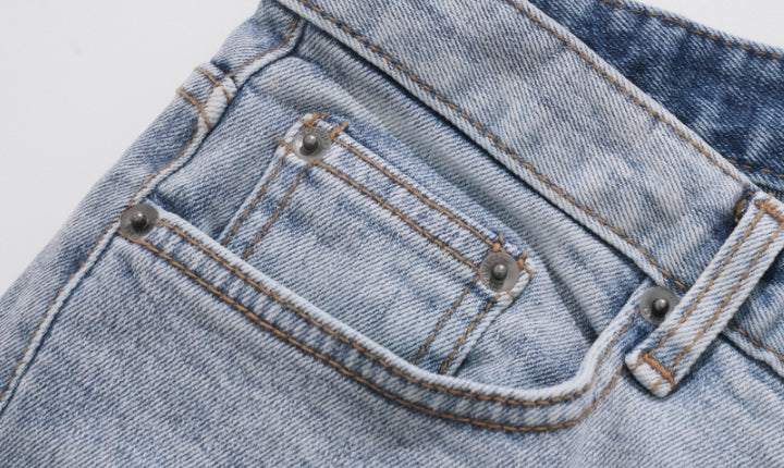 ダブルユーブイプロジェクト(WV PROJECT) Mixed Denim Pants GreyBlue CJLP7426