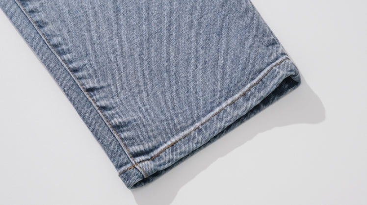 ダブルユーブイプロジェクト(WV PROJECT) Mixed Denim Pants GreyBlue CJLP7426