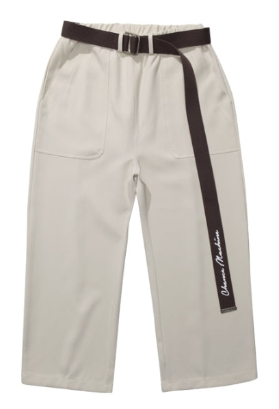 ダブルユーブイプロジェクト(WV PROJECT) BELT BANDING CROP PANTS LIGHT GREY JJLP7257