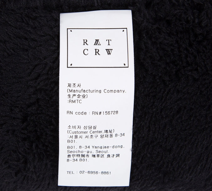 ロマンティッククラウン(ROMANTIC CROWN) FLEECE MUFFLER_BLACK