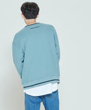 ロマンティッククラウン(ROMANTIC CROWN) SHOULDER LINE SWEATSHIRT_LIGHT BLUE