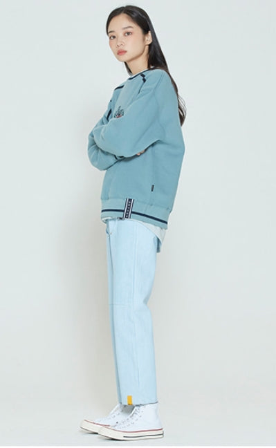 ロマンティッククラウン(ROMANTIC CROWN) SHOULDER LINE SWEATSHIRT_LIGHT BLUE