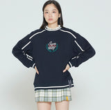 ロマンティッククラウン(ROMANTIC CROWN) SHOULDER LINE SWEATSHIRT_NAVY
