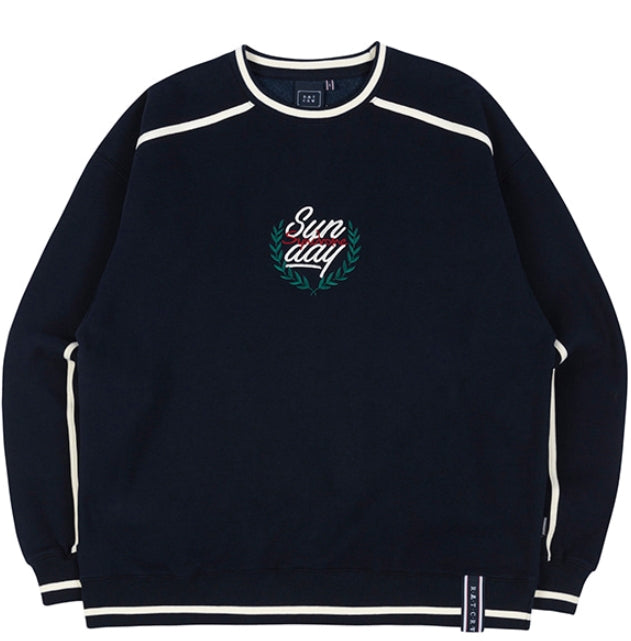 ロマンティッククラウン(ROMANTIC CROWN) SHOULDER LINE SWEATSHIRT_NAVY