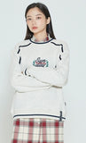 ロマンティッククラウン(ROMANTIC CROWN) SHOULDER LINE SWEATSHIRT_MELANGE IVORY