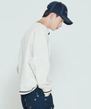 ロマンティッククラウン(ROMANTIC CROWN) SHOULDER LINE SWEATSHIRT_MELANGE IVORY