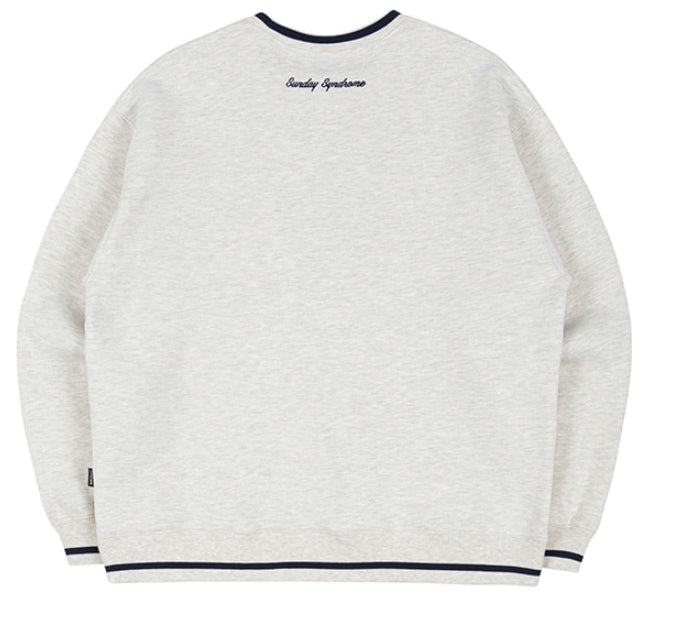 ロマンティッククラウン(ROMANTIC CROWN) SHOULDER LINE SWEATSHIRT_MELANGE IVORY