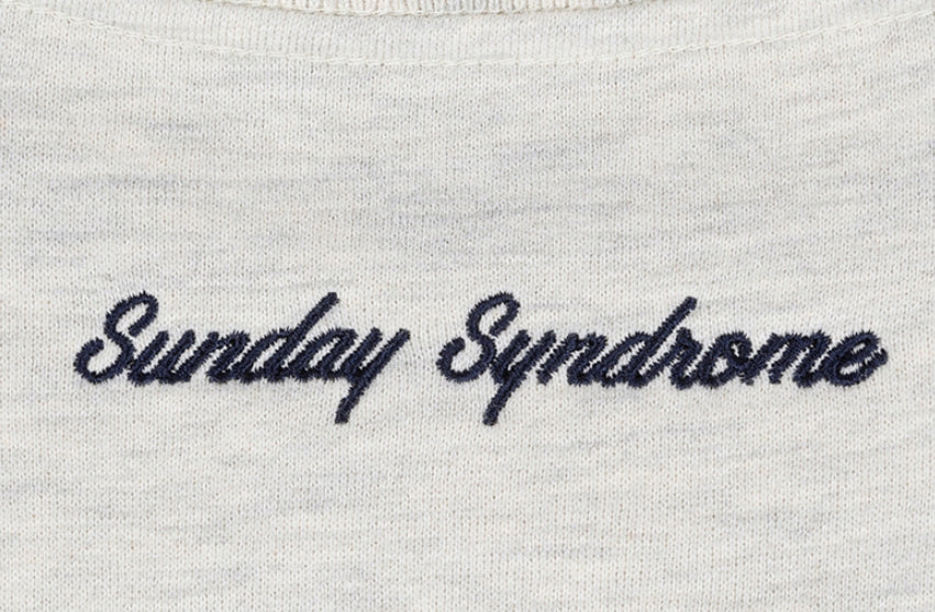 ロマンティッククラウン(ROMANTIC CROWN) SHOULDER LINE SWEATSHIRT_MELANGE IVORY