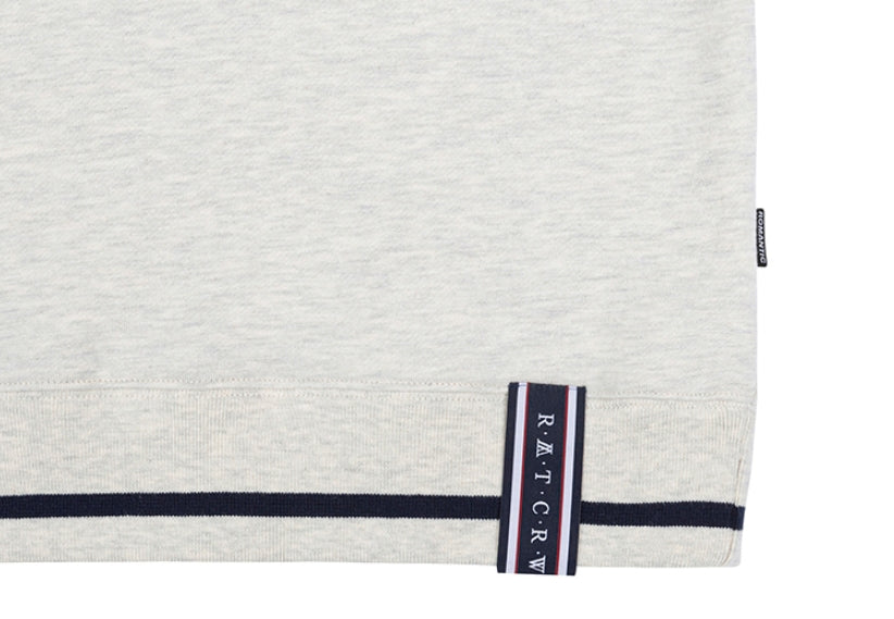 ロマンティッククラウン(ROMANTIC CROWN) SHOULDER LINE SWEATSHIRT_MELANGE IVORY